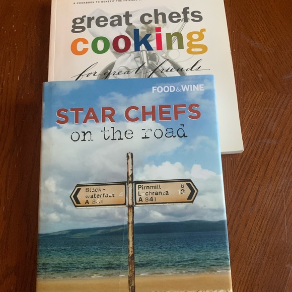 2 bks! Star Chefs on the Road (LN) + Great Chefs Cooking for Great Friends. VG